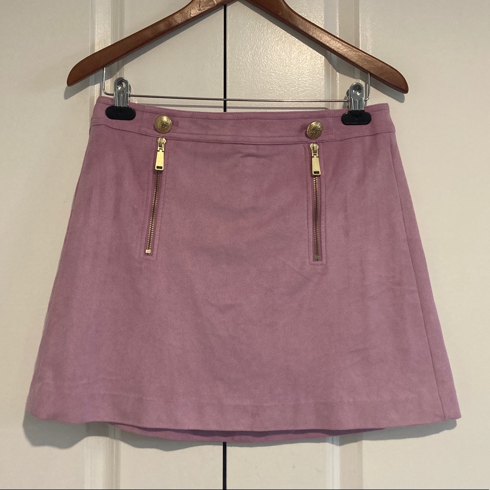 Express Lilac Faux Swede Skirt